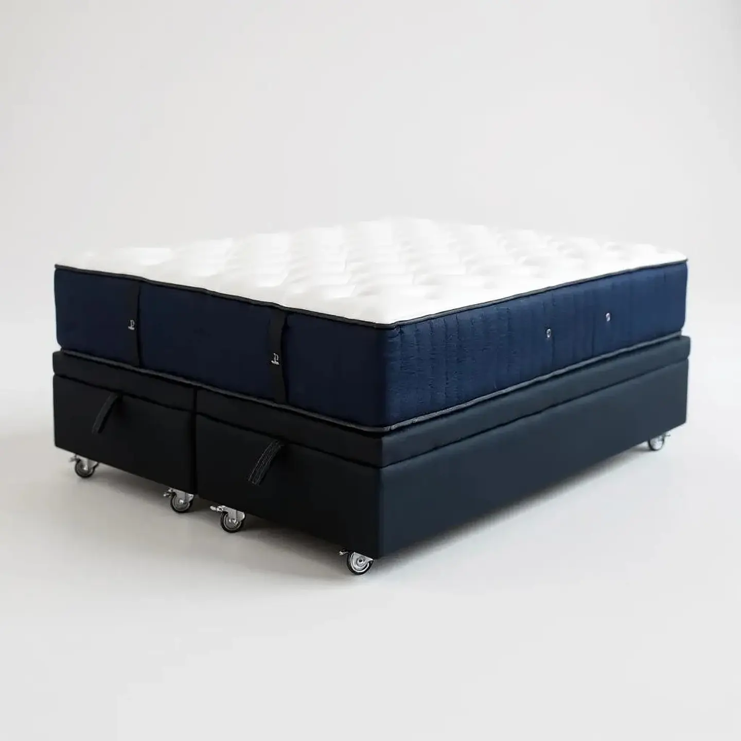Cama Baul King + Colchon CIC / Con Ruedas (Negro) 6