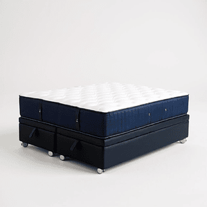 Cama Baul Super King + Colchon CIC / Con Ruedas (Negro)
