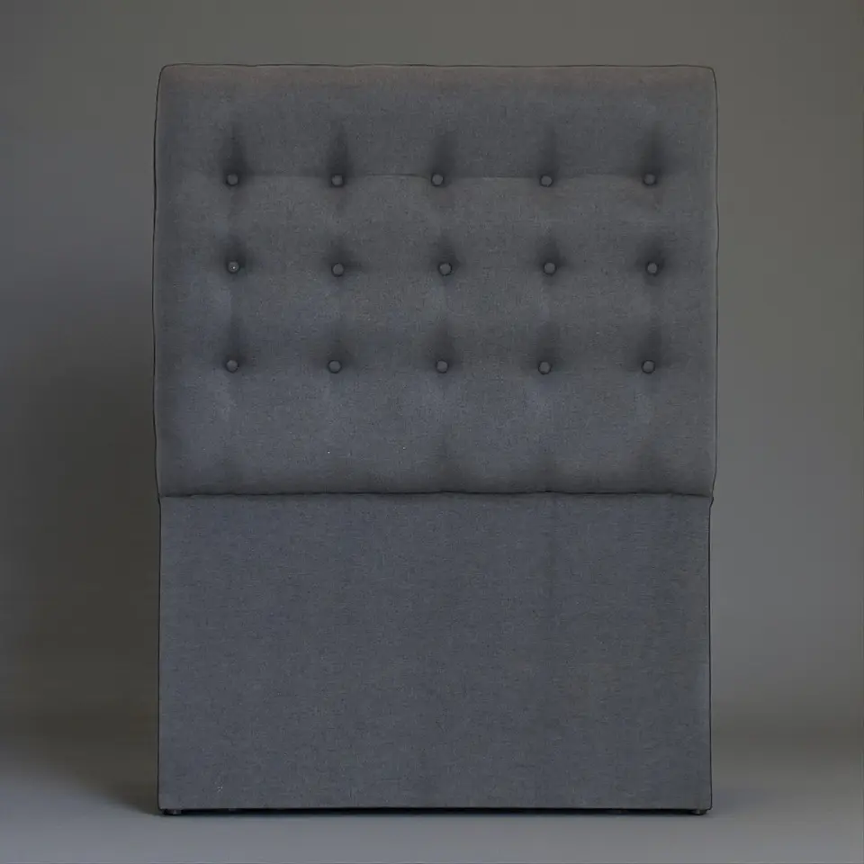 Respaldo De Cama De 1 Plaza - sin retorno / Botonne Basico  (Gris) 2