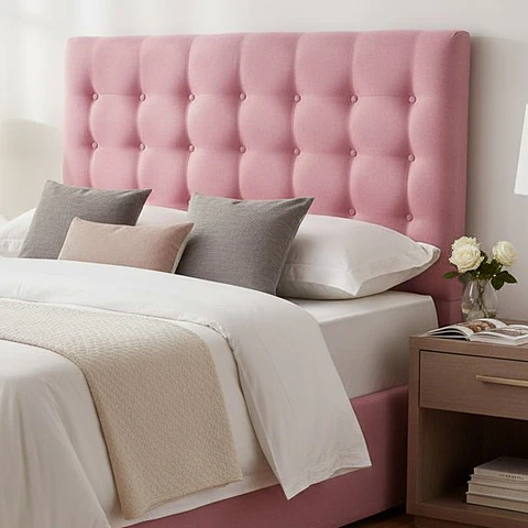Respaldo De Cama De 1 Plaza - Sin Retorno / Botonne Basico (Rosa)