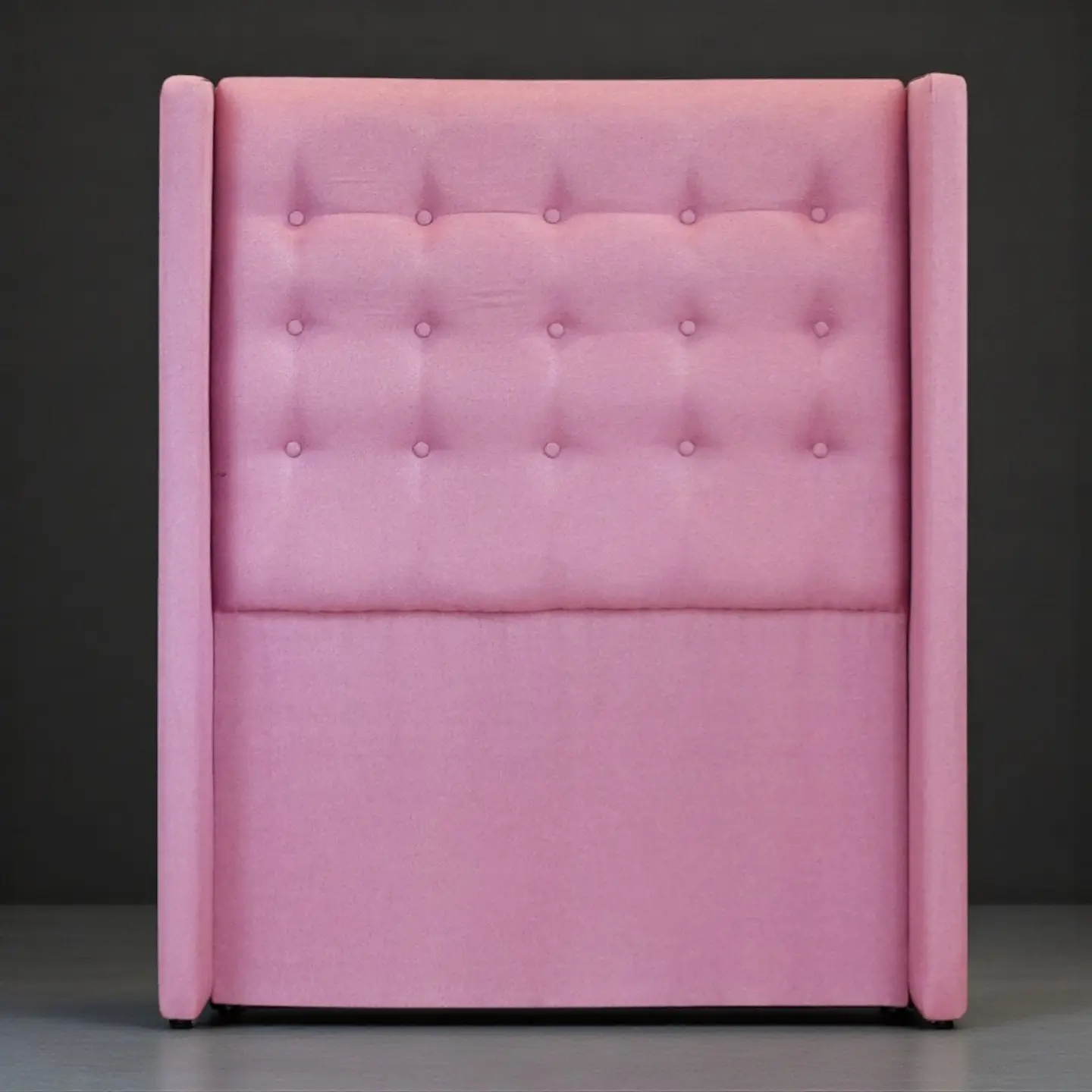 Respaldo De Cama De 1.5 Plaza - Con Retorno / Botonne Basico (Rosa) 2
