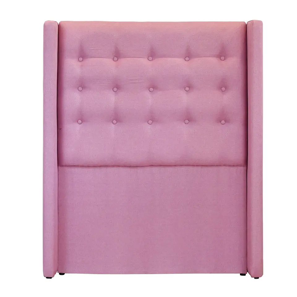 Respaldo De Cama De 1.5 Plaza - Con Retorno / Botonne Basico (Rosa) 3