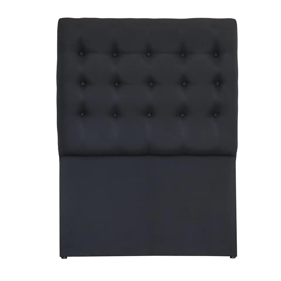 Respaldo De Cama De 1 Plaza - Sin Retorno  / Botonne Basico (Negro) 3