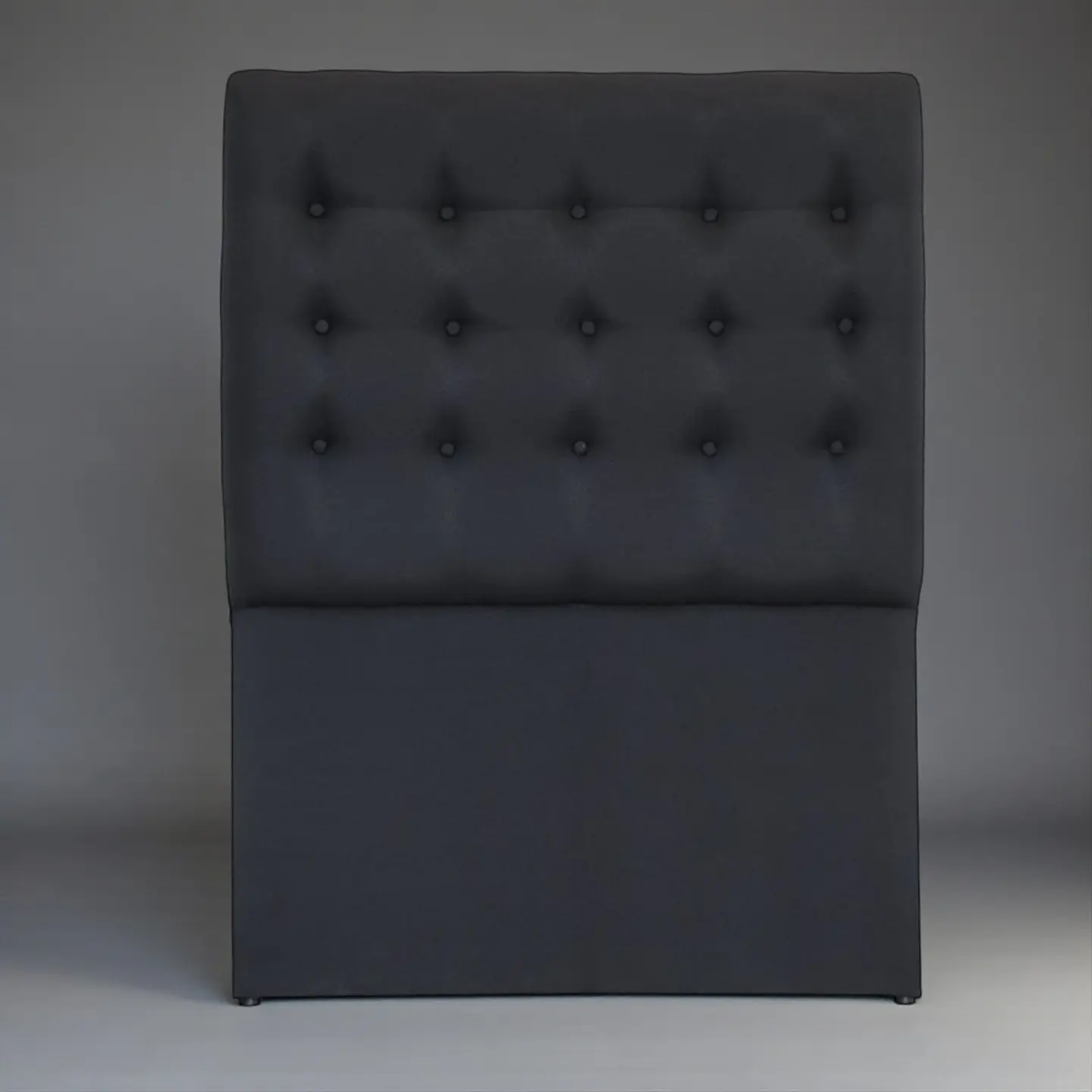 Respaldo De Cama De 1.5 Plaza - Sin Retorno / Botonne Basico (Negro) 2
