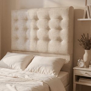 Respaldo De Cama De 1 Plaza (Beige)