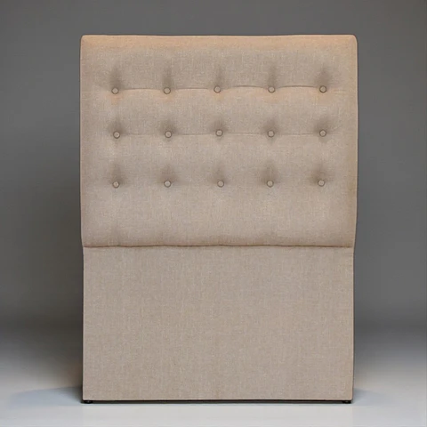 Respaldo De Cama De 1.5 Plaza - Sin Retorno / Botonne Basico (Beige)