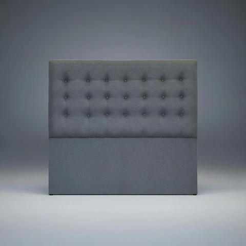 Respaldo De Cama De 2 Plazas - Sin Retorno / Botonne Basico (Gris)