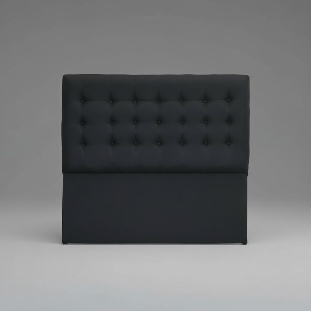 Respaldo De Cama De 2 Plazas (Negro) 2