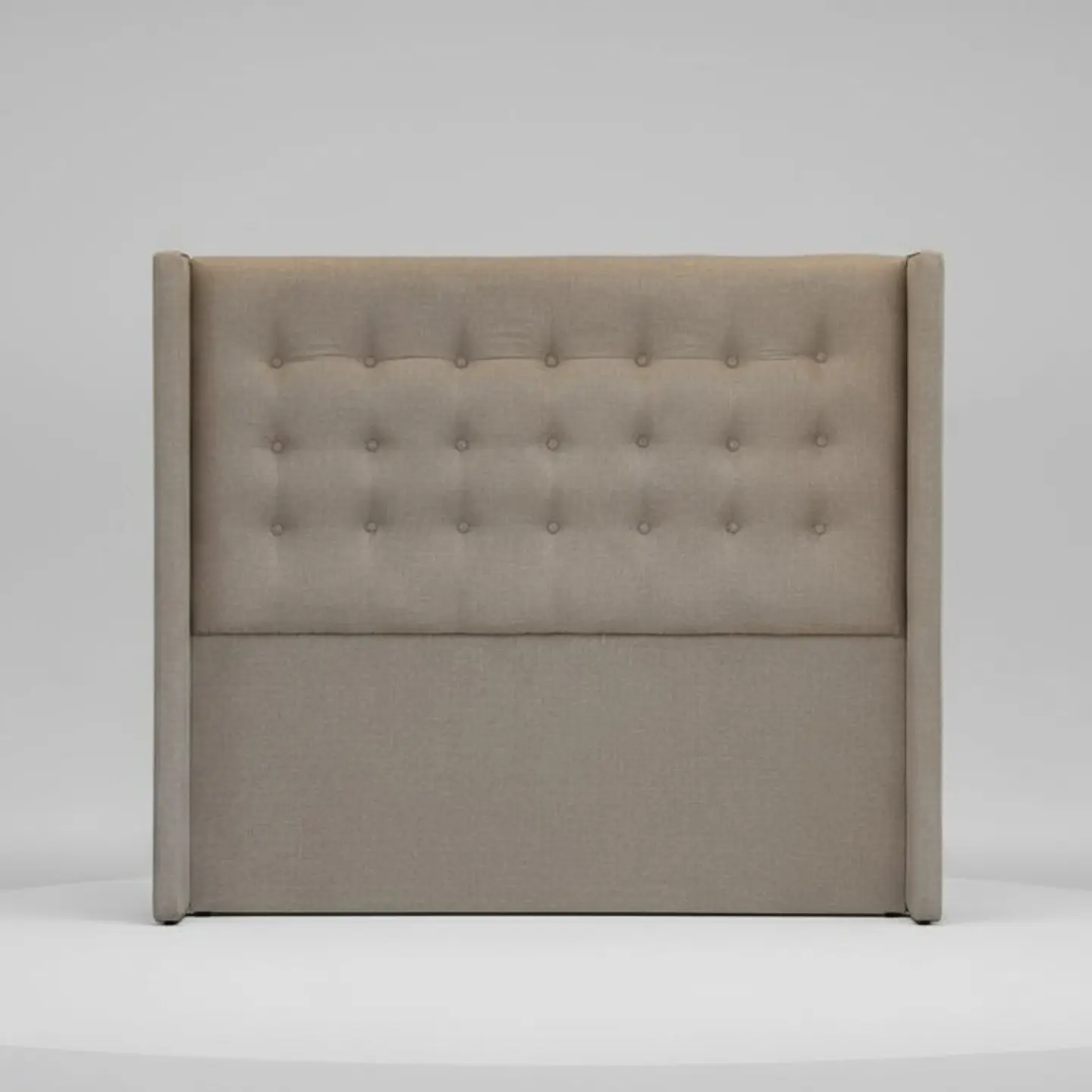Respaldo De Cama De 2 Plazas - Con Retorno / Botonne Basico  (Beige) 2