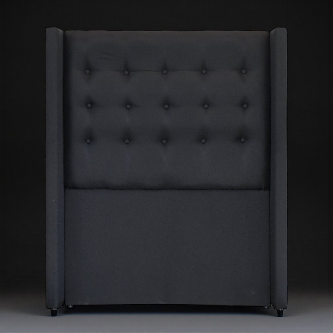 Respaldo De Cama Full - Con Retorno (Negro) 2