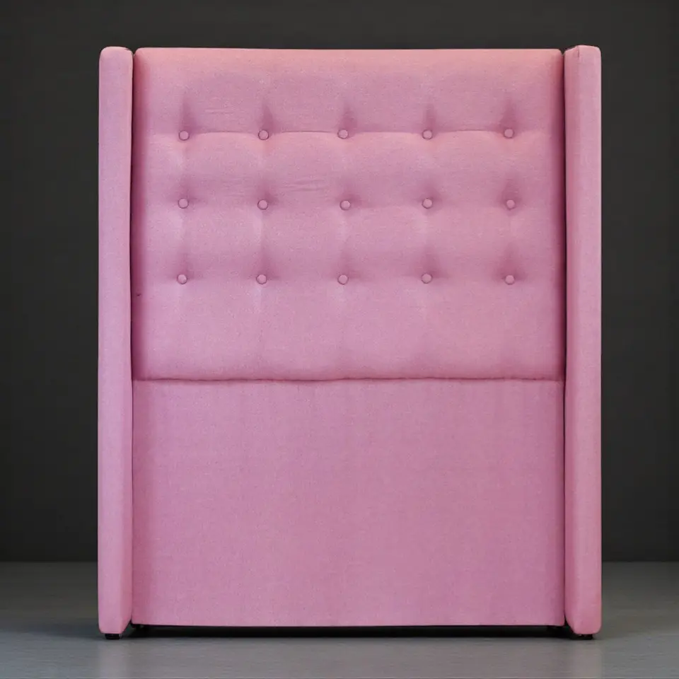 Respaldo De Cama Full - Con Retorno / Botonne Basico (Rosa) 2