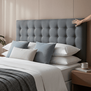 Respaldo De Cama King (Gris)