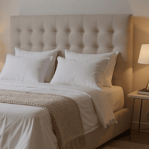 Respaldo De Cama Queen (Beige)