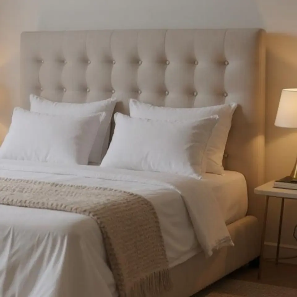 Respaldo De Cama King - Sin Retorno / Botonne Basico (Beige) 1