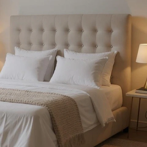 Respaldo De Cama Super King - Sin Retorno / Botonne Basico  (Beige)