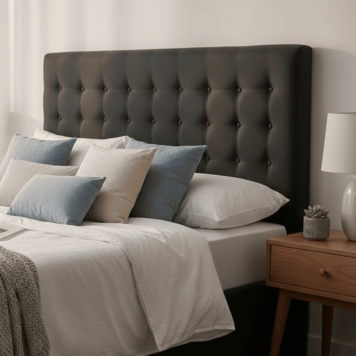 Respaldo De Cama Queen (Negro) 1