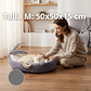 Cama Para Mascotas Con Orejas Conejo - Tallas S, M y L (Gris) - Miniatura 3