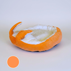 Cama Para Mascotas Con Orejas Conejo - Tallas S, M y L (Naranja)