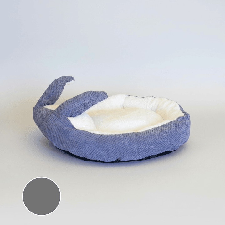 Cama Para Mascotas Con Orejas Conejo - Tallas S, M y L (Gris) 1