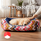 Cama Para Mascotas Espuma Tricolor - Tallas S, M y L (Rojo) - Miniatura 4