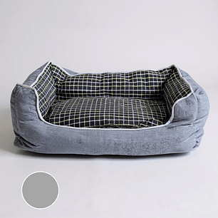 Cama Para Mascotas Espuma - Talla S, M y L (Gris)