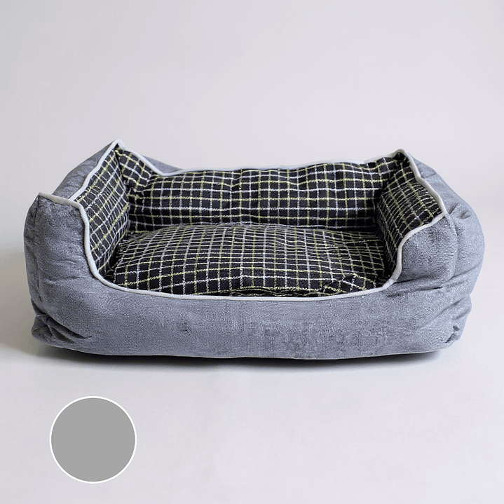 Cama Para Mascotas Espuma - Talla S, M y L (Gris) 1