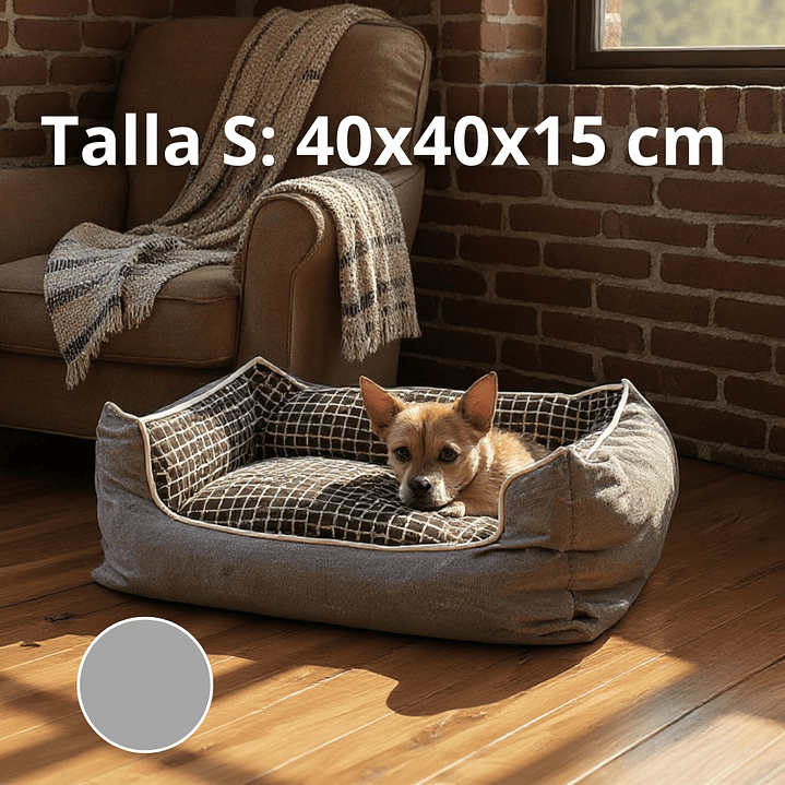 Cama Para Mascotas Espuma - Talla S, M y L (Gris) 2
