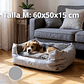 Cama Para Mascotas Espuma - Talla S, M y L (Gris) - Miniatura 3