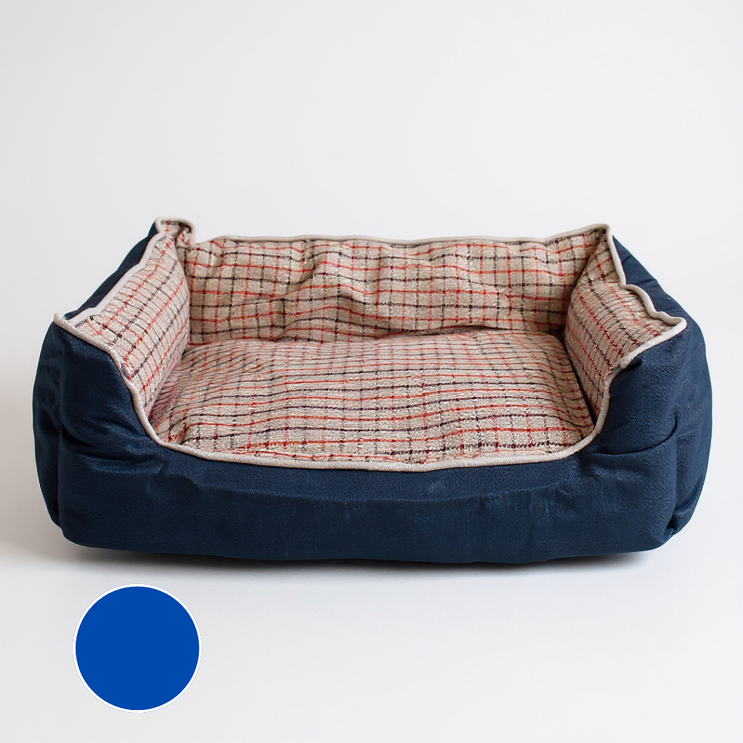 Cama Para Mascotas Espuma - Talla S, M y L (Azul) 1
