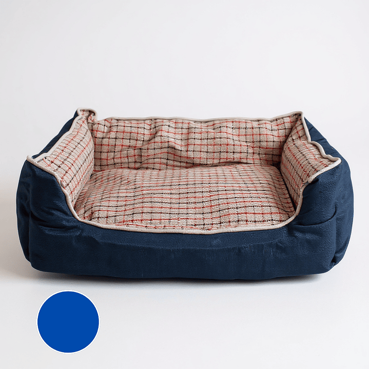 Cama Para Mascotas Espuma - Talla S, M y L (Azul) 1