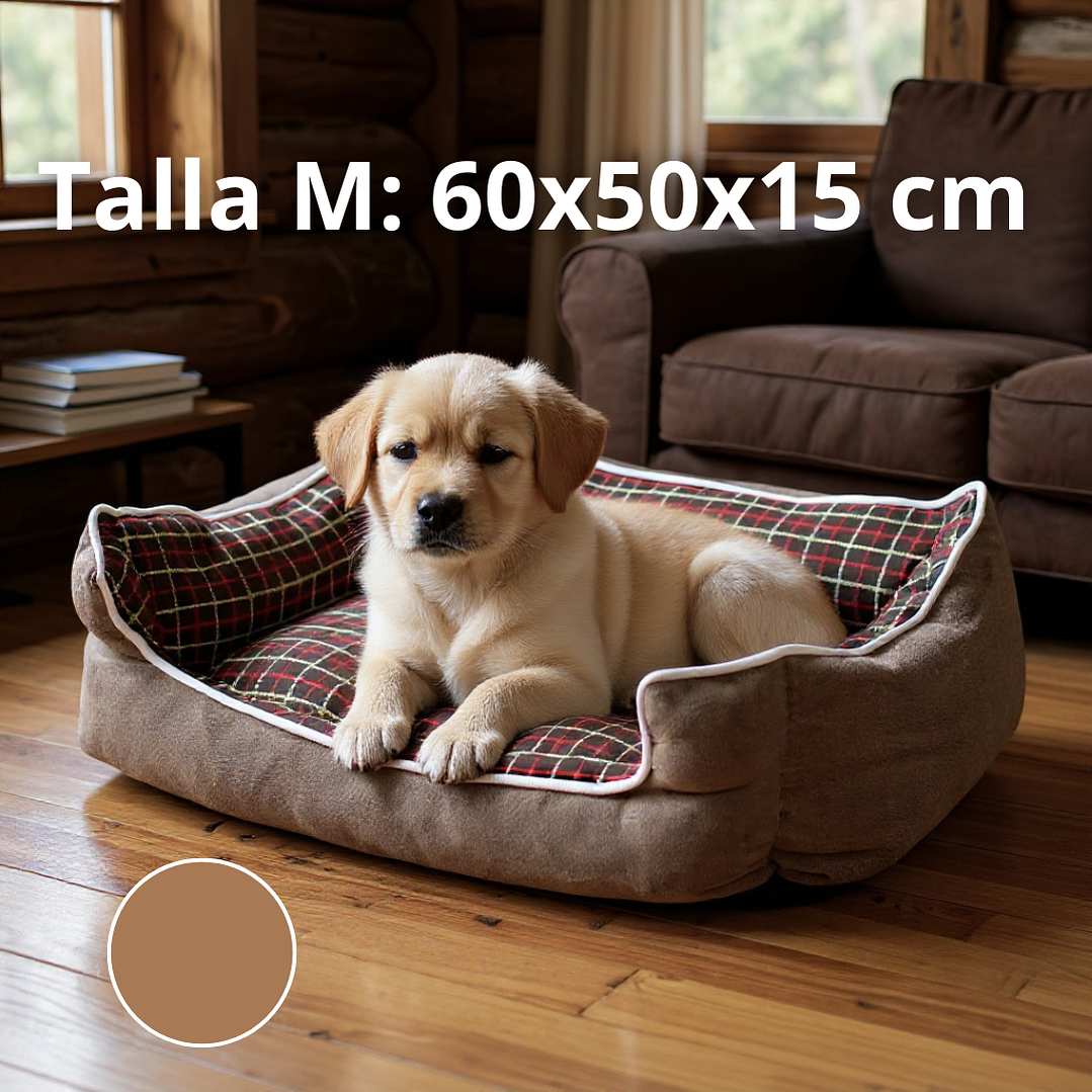 Cama Para Mascotas Espuma - Talla S, M y L (Cafe) 3