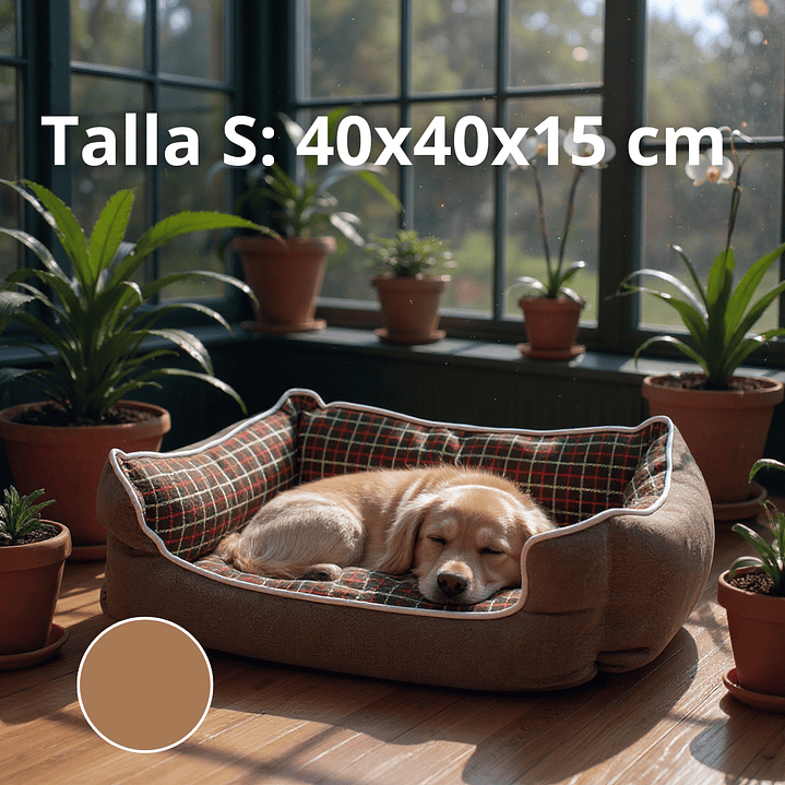 Cama Para Mascotas Espuma - Talla S, M y L (Cafe) 2