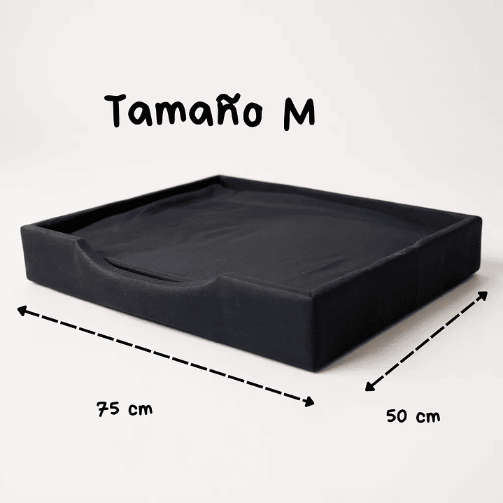 Cama de Mascotas A Piso - Tallas S, M, L y XL (Negro) 5