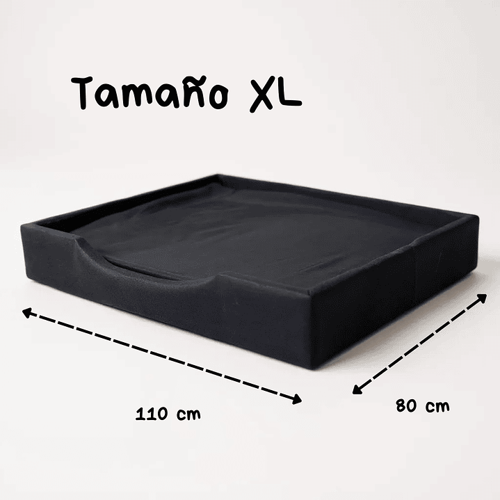 Cama de Mascotas A Piso - Tallas S, M, L y XL (Negro) 9