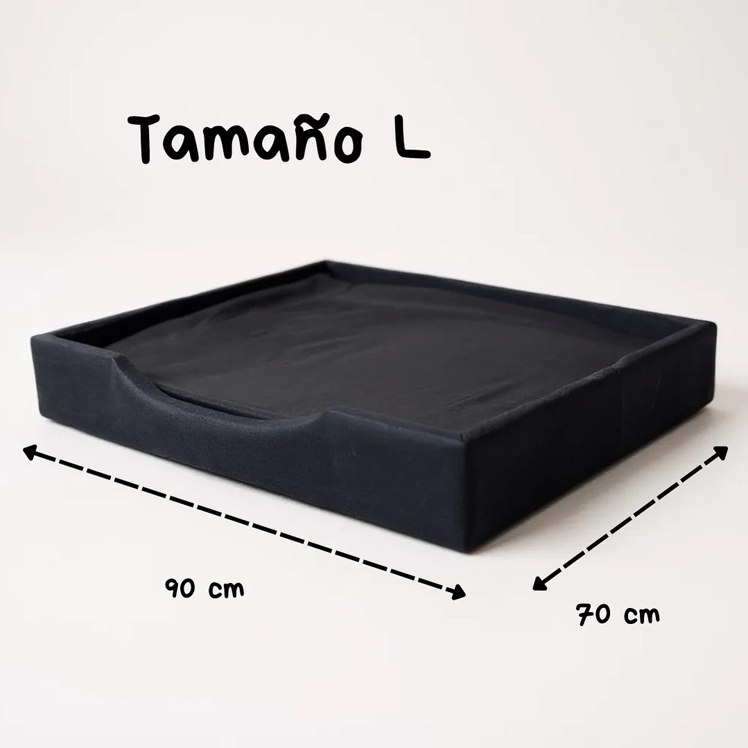Cama de Mascotas A Piso - Tallas S, M, L y XL (Negro) 7