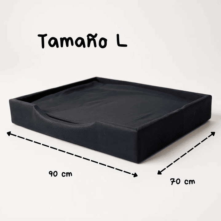 Cama de Mascotas A Piso - Tallas S, M, L y XL (Negro) 7