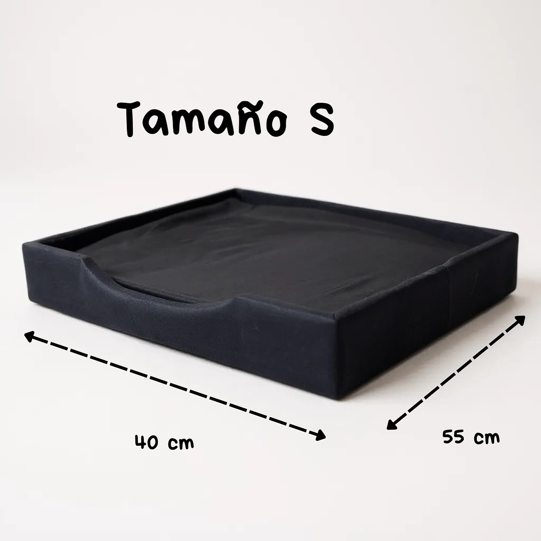 Cama de Mascotas A Piso - Tallas S, M, L y XL (Negro) 3