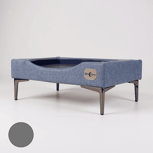 Cama de Mascotas Patas Cromadas 15 cm - Tallas S, M, L y XL (Gris)