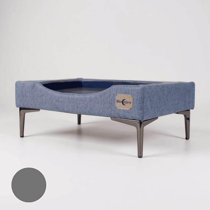 Cama de Mascotas Patas Cromadas 15 cm - Tallas S, M, L y XL (Gris) 1