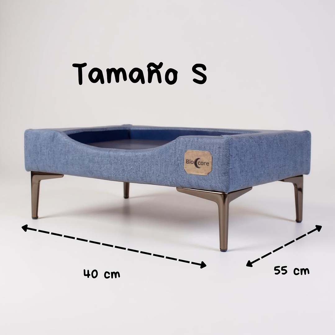 Cama de Mascotas Patas Cromadas 15 cm - Tallas S, M, L y XL (Gris) 2