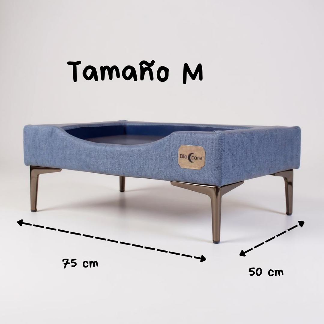 Cama de Mascotas Patas Cromadas 15 cm - Tallas S, M, L y XL (Gris) 4