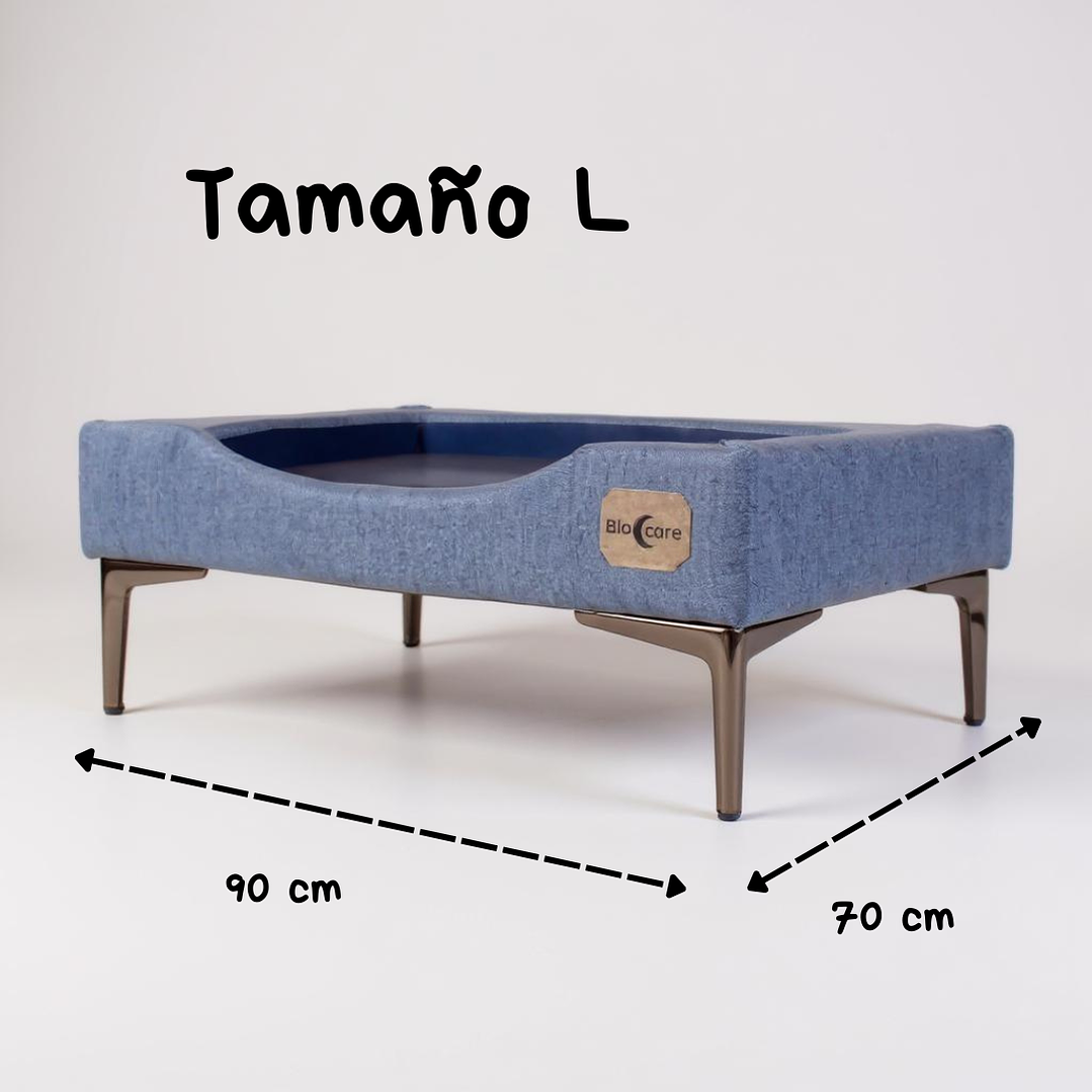 Cama de Mascotas Patas Cromadas 15 cm - Tallas S, M, L y XL (Gris) 6