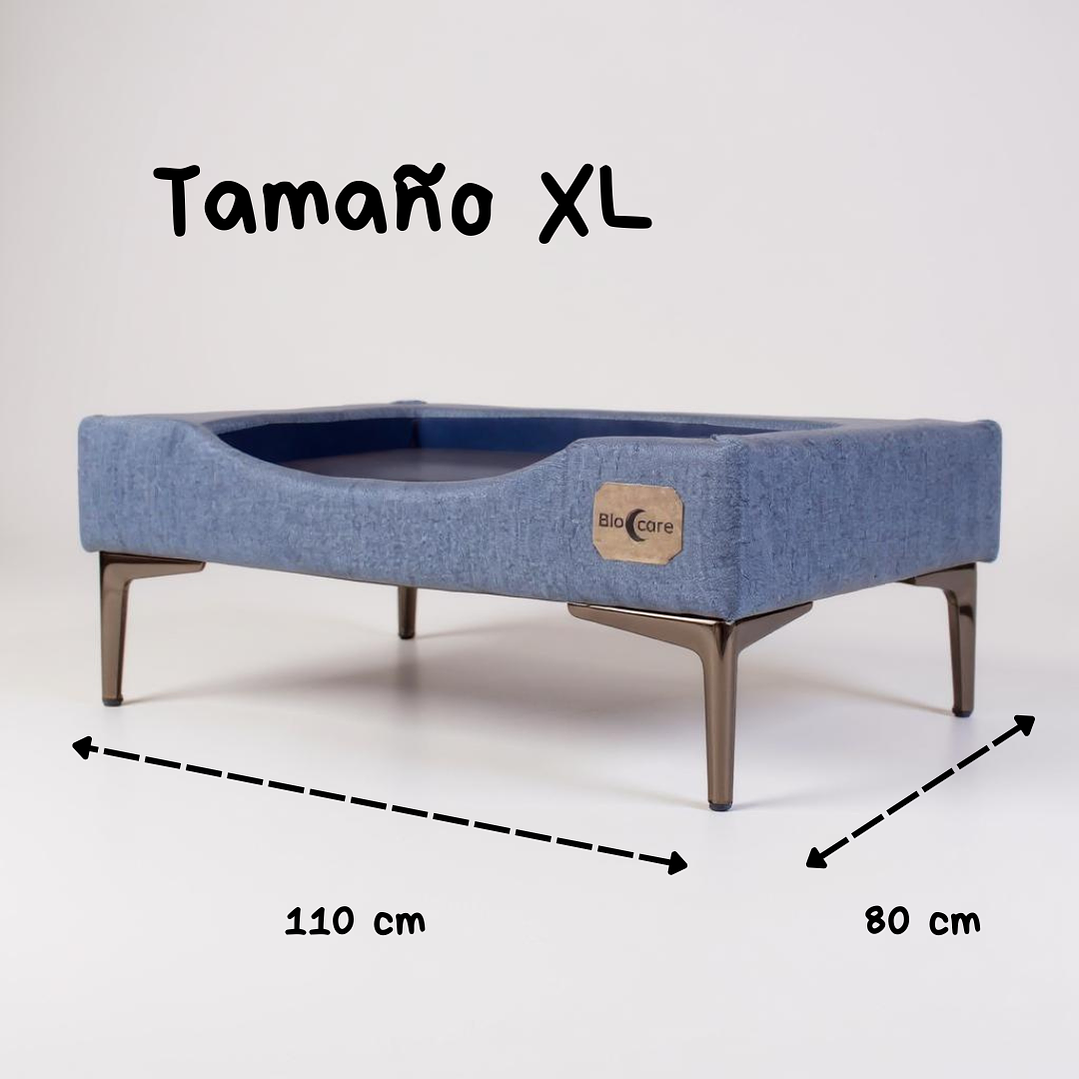 Cama de Mascotas Patas Cromadas 15 cm - Tallas S, M, L y XL (Gris) 8