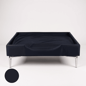 Cama de Mascotas Patas Cromadas 15 cm - Tallas S, M, L y XL (Negro)