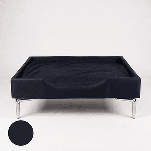 Cama de Mascotas Patas Cromadas 15 cm - Tallas S, M, L y XL (Negro)