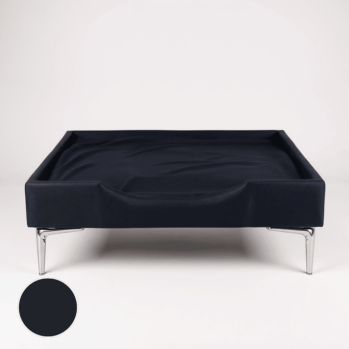 Cama de Mascotas Patas Cromadas 15 cm - Tallas S, M, L y XL (Negro) 1