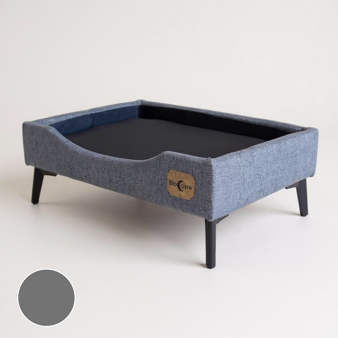 Cama de Mascotas Patas Metalicas 12 cm - Tallas S, M, L y XL (Gris) 1