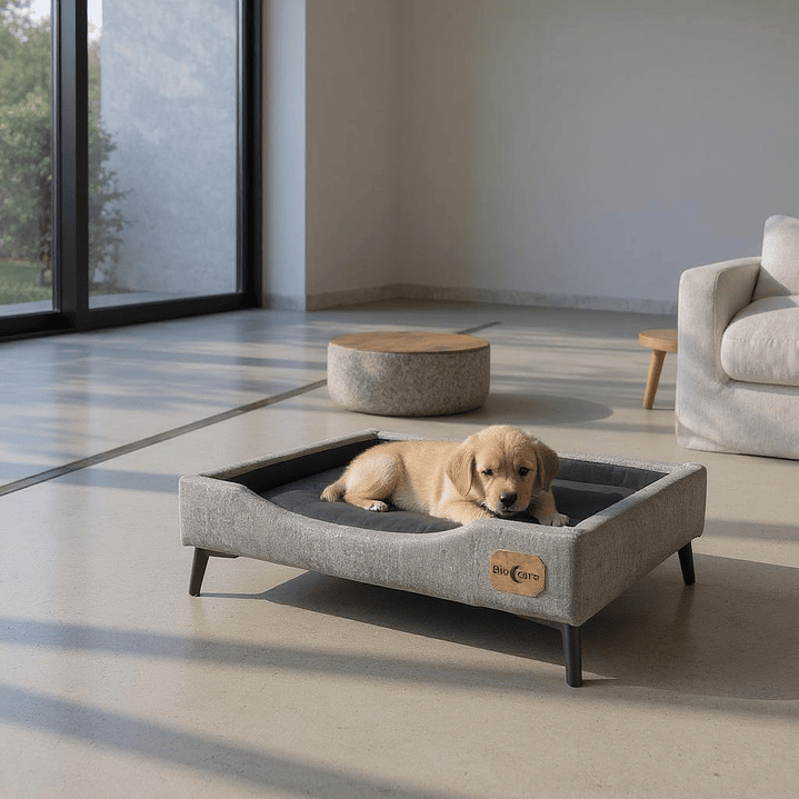 Cama de Mascotas Patas Metalicas 12 cm - Tallas S, M, L y XL (Gris) 3