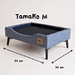 Cama de Mascotas Patas Metalicas 12 cm - Tallas S, M, L y XL (Gris) - Miniatura 4