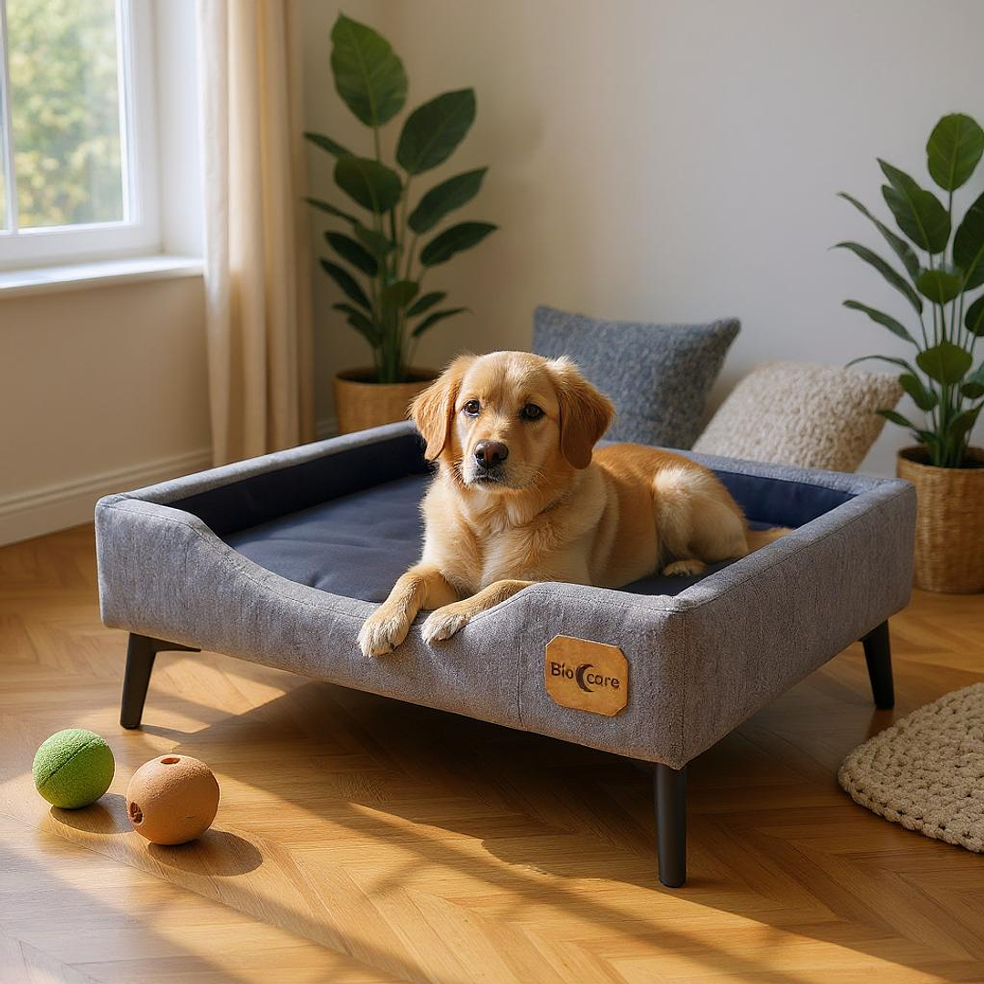 Cama de Mascotas Patas Metalicas 12 cm - Tallas S, M, L y XL (Gris) 7